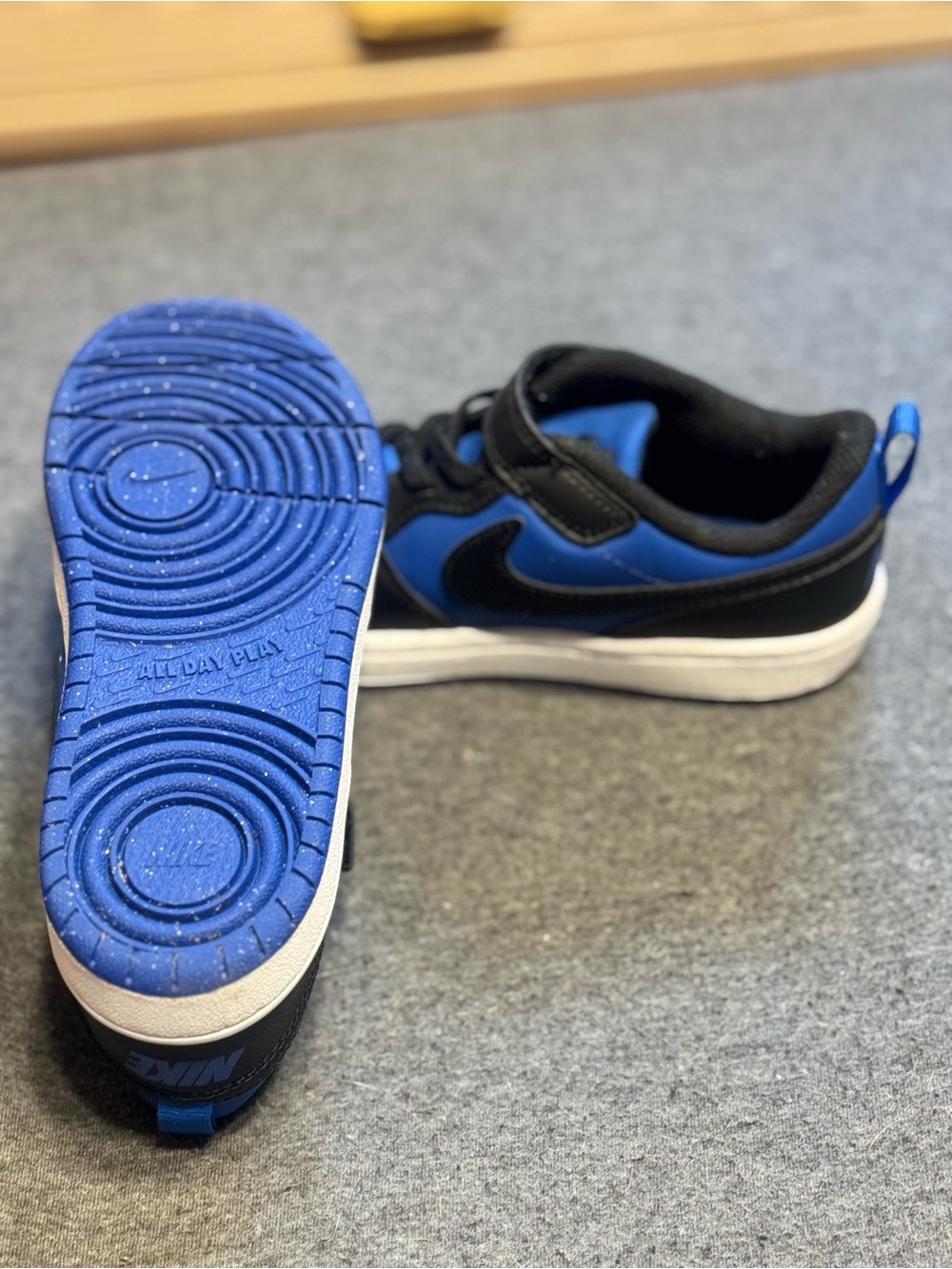 Nike Court Borough Low Recraft Toddler Sz 13.5C Game Royal Black White like new - Picture 8 of 14